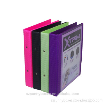 Rectangle multi-color PVC Book A4 Paper ring binder File Folder